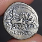 Roma Head Denarius 111bc Ancient Roman Republic Silver Coin Cabinet Toning Rome