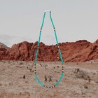 Native American    dainty    Turquoise   Salmon Coral Heishi Necklace