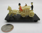 Antique 1930 s Miniature Art Figure On Stand Celluloid Japan Coach Carriage Toy