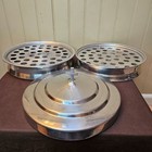 Wear-ever Aluminum Communion Service Trays W  Lid Cross Handle 2 Tiers Read