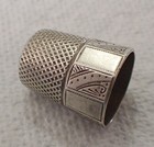 Vintage Sewing Thimble Octagonal Sterling Silver  14 No Punctures 9 3 Grams