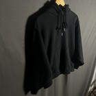 Adidas Black Tonal Trefoil Logo Hoodie Women   s Uk 8 Black Oversized Fit