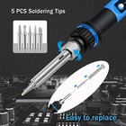 80w Soldering Iron Kit Lcd Digital Adjustable Temp Fast Heat Tool Set 110v