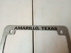 Honda Motorcycle Vintage License Plate Surround Amarillo Texas Sharps Honda 1980