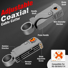 Coaxial Cable Crimper For Rg59  Rg6  3-in-1 Coax Cable Repair Kit With Wire Stri