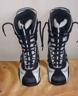 Womens Polaris Snowmobile Boots Black off White Size 9