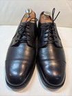 Vintage Dack   s Oxford Shoes Sz 10 D Style 3428 Hard Toe Black Leather