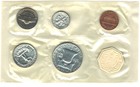 1961  P Us 5 Coin Proof Set Silver Coins And Envelope   Mint Unc Condition