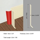 10ft X 6  Baseboard Trim Peel And Stick Flexible Molding Khaki Wood Grain
