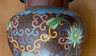 Large Antique Chinese Cloisonn   Enamel 11      27 Cm  Covered Jar   Vase
