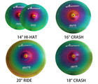 Mute Cymbal Set Low Volume Cymbal Pack 14 hi-hat 16 crash 18 crash 20 ride 5  