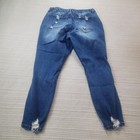 Plus High Waist Distressed Jeans Medium Wash Ripped Denim Pants Size 18 Stretch