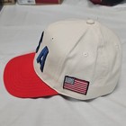 Usa Adjustable Snapback Cap American Flag Patch White red blue One Size