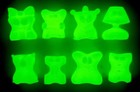 Lot Of 8 Solid Glow In The Dark Classic Things Gogos Crazy Bones Figures Vintage