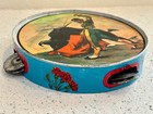 Vintage Tin Litho Spain Bull Fighter Matador Tambourine Spanish - 7 25 