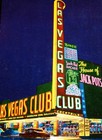 Vintage Postcard  Las Vegas  Nv  1956  Lv Club  the House Of Jackpots  At Night
