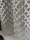 Vintage Glass Swag Hanging Lamps Hollywood Regency Clear Diamond Cut Glass