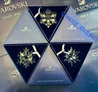 New In Box Swarovski Set Of 3 Ornaments 2016 2017 2018 Large Clear Snowflakes