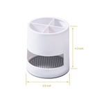 Abs White Toothbrush Toothpaste Stand Holder Bathroom Storage Organizer Stand 