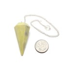 Serpentine Pendulum Pendant Healing Point Approx 40x18mm With 8  Chain