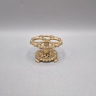 Vintage Metal Lipstick Holder Display Holds 4 Lipsticks  Gold Tone Floral Ornate