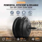 48v 250w 350w 500w Mtb E-bike Conversion Kit Front Rear Hub Motor 16-29inch 700c