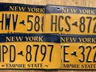 New York License Plates - Blue On Yellow License Plate - Empire State