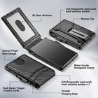 Mens Money Clip Slim Leather Card Holder Rfid Blocking Bifold Minimalist Wallet