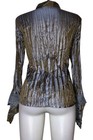 Vtg 90s Womens Victorian Lace Crinkle Top Sz L Steampunk Whimsigoth Witchy Vampy