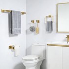 5 Piece Brushed Gold Bathroom Hardware Set Stainless Steel  Towel Bar Towe