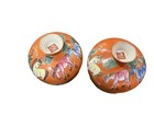 Pair Antique Camille Rose Horse Jars  Lids W  1970s Hong Kong Certificates-qing