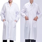 Unisex White Medical Lab Coat     Doctor Nurse Hospital Uniform Long Sleeve S-3xl