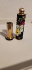 Vintage Metal Jeweled Lipstick Tube Holder Case - Empty