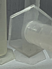 Lot Of 4 100 Ml Tc td Polypropylene Graduated Cylinder Hexagon Base