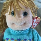 Ty Beanie Boppers Plush 12  Doll Cool Cassidy Yarn Hair  Pants  sweater  Clogs  