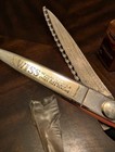 Wow    Vintage Wiss 747 Scissors Inlaid Industrial Shears Forged Steel Sewing Usa
