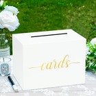 White Wedding Card Box  Gift Cards Box Holder With Gold Foil Design For Weddi   