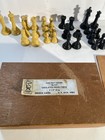 Vintage Drueke No  36 Heavy Chessmen Simulated Wood Chess Set 3 1 2    King Read