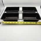 Vintage Bread Loaf Metal 4 Strap Compartment Baking Pan Black 5 5 In X 3 In Loaf