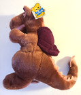Vintage Nwt Plush Stuffed Brown And Purple Dragon 12  Dakin
