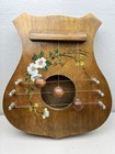 Van Klein Signed Love Cottage 1988 Vintage Wooden Door Harp 3-string Flowers