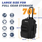 Sturdum Rolling Baseball Bag With Wheels 70l Large Capacity Backpack Strap Shoe