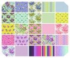 Free Spirit - Floral Reef Mini Charm Pack By Tula Pink 42 Pcs