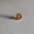 Wasp Ring Fossil Amber   Adjustable Silver 925 Ring   99 Million Year Old