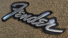 Vintage  70s Fender Stratocaster Guitar Original Chrome Decal Sticker Logo Rare 