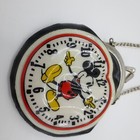 Vintage Walt Disney Mickey Mouse Clock Change Purse Rare Black Made In Hong Kong