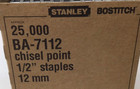 Stanley Ba-7112 Staples Chisel Point 1 2  Bostitch  pack Of 25 000  Approx 