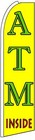Atm Inside Swooper Flag Tall Curved Advertising Sign Feather Flutter Banner
