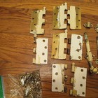 Vintage Antique Window Sash Locks Latch Hinges Metal Brass  Old Hardware Lot