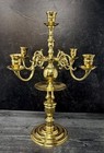 Virginia Metalcrafters Brass Candelabra Williamsburg 5 Arm Colonial Vintage